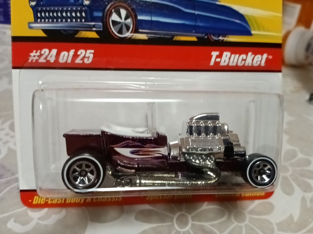 2004- {2} Hot 🔥 Wheels Classic { Series 1- #24/25 T-Bucket In Lime & Purple