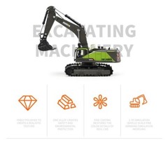 Huina 1721 1:50 Alloy Excavator Toy Boys Simulation Fall-Resistant Crawler New