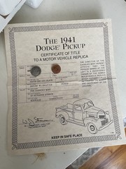 DANBURY MINT 1941 DODGE PICKUP TRUCK 1:24 SCALE DIE CAST- COA NIB – read