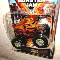 MONSTER JAM “HORSE POWER” VHTF DIECAST MONSTER TRUCK with BARREL & POSTER