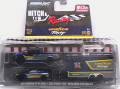 2014 Nissan GT-R (R35)-2015 Ford F-150-Enclosed Car Hauler…Greenlight…..1:64