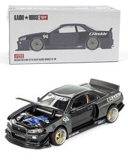 Kaido House x Mini GT Nissan Skyline GT-R R34 Kaido Works GReddy V2 Black 1:64