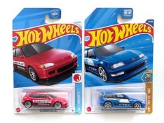 Hot Wheels LOT OF 2 Honda Civic EG 1992 Honda Civic EF 1990