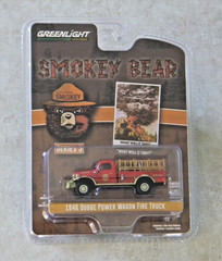 Greenlight Smokey Bear 1946 Dodge Power Wagon Fire Truck Red NEW