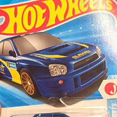 Hot Wheels HW Rally Subaru Impreza WRX 2005 1:64 Blue/Yellow Diecast Unopened