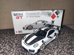 Mini GT 1/64 Porsche 911 GT2 RS Weissach Package White #86 Unsealed