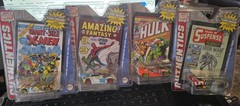 Marvel Authentics MGA Comic Diecast Spider-Man Iron Man X-Men Hulk Car Set Of 4