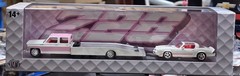 M2 Machines 1980 Chevy Camaro Z28 & Ramp Truck R99 Pink White Auto Haulers