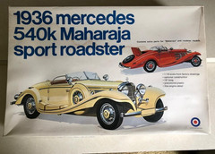 1936 Mercedes 540K Maharaja Sport Roadster 1:16 ENTEX Model Kit NIB NEW