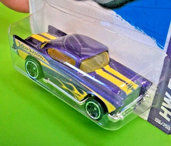 Hot Wheels ’57 Chevy Purple Yellow Flames HW Showroom 196/250 2013
