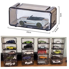 Storage Box For Toy Cars Hot Wheels 1/64 Display Case Stackable Stand Collection