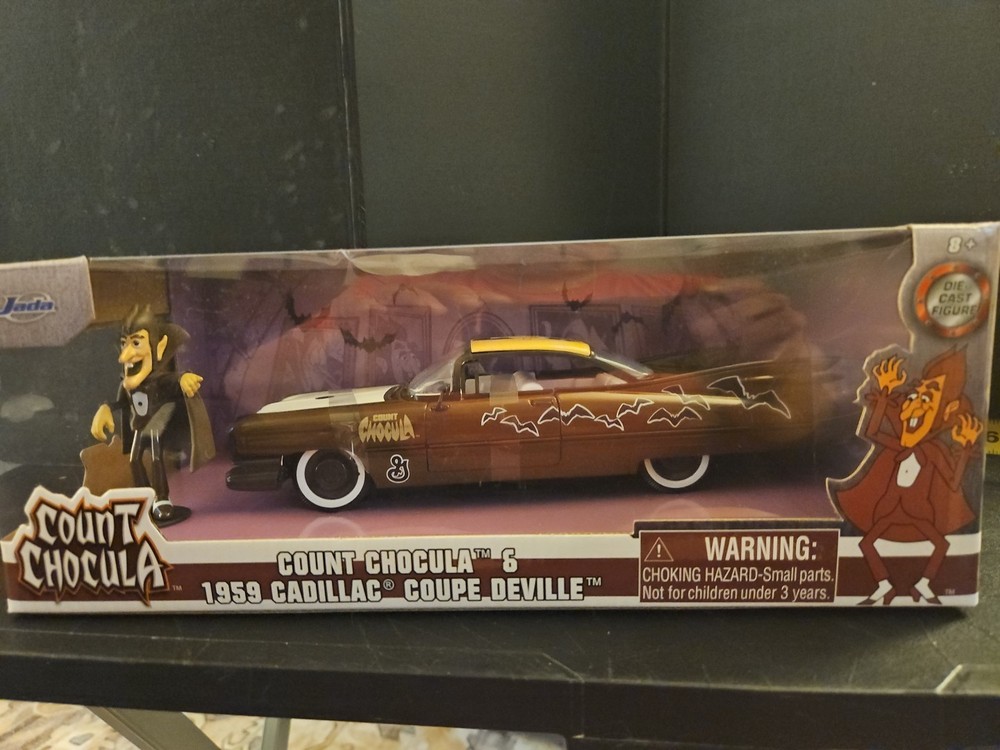 Jada Toys Count Chocula and 1959 Cadillac Coupe Deville Figures
