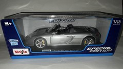 1/18 Maisto Porsche Carrera GT Silver Special Edition Die cast Model Car