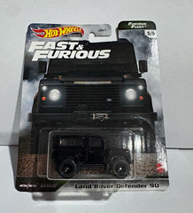 Hot Wheels Fast & Furious Land Rover Defender 90 1:64 Diecast Black 5/5