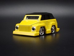 VW TYPE 181 THING CAR TUNED YELLOW 1:64 SCALE DIORAMA DIECAST MODEL CAR