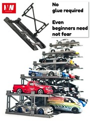 1/64 Diorama Multi-Layer Car Garages Model Die-Cast Car Storage Display Case US