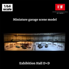 Diorama 1/64 Big Garage Model LED Lighting Parking Lot Model Display Case Toy US