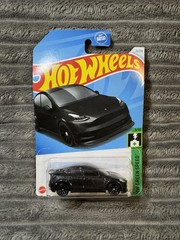 2023 Hot Wheels Gray/Black Tesla Model Y 37/250 HW Green Speed 1/10