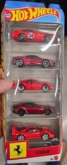 New!! Ferrari 5-Pack 2026 Hot Wheels Ferrari Gift Pack Hot In-Stock