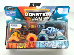 MONSTER JAM FIRE & ICE MONSTER HORSE POWER VS OCTON8ER WALMART EXCL 2 PACK
