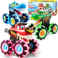 JOYIN 3 Pack Monster Truck Toy – Motion Activated Light up Cars for Toddlers – M