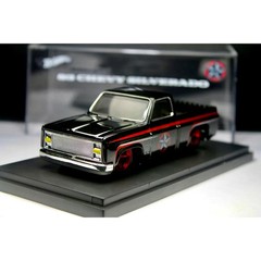 NEW Hot Wheels 83 Chevy Silverado XL Military Rod CUSTOM Black 2K Clear Display
