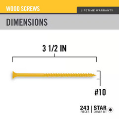 2-Pack #10 X 3-1/2 In. Tan Star Drive Flat-Head Wood Deck Screw (10 Lb / 560-Pie