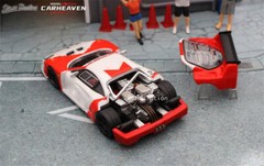 Stance Hunters SH 1:64 F40 LM Customized WhiteRed Diecast Model Car