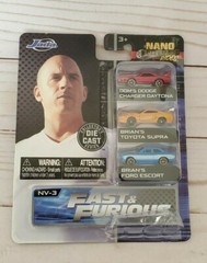 2019 Jada Metals Nano Hollywood Rides Fast & Furious Set Charger Supra & Escort