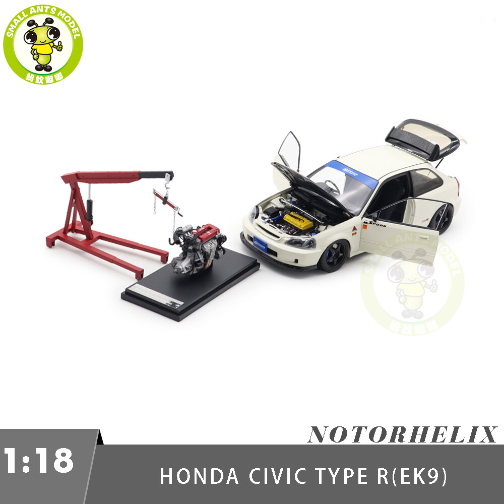 1/18 MOTORHELIX Honda CIVIC Type R EK9 Spoon Champion Ship Diecast Model Car