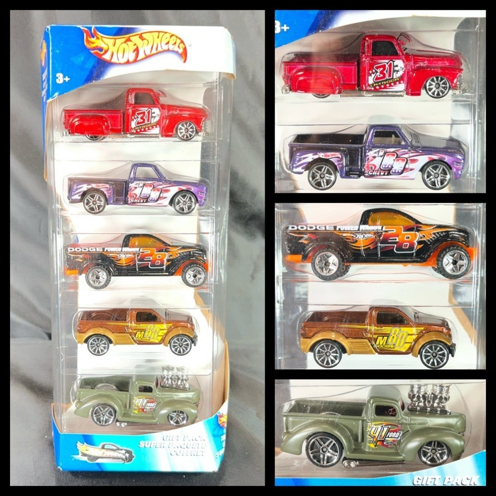 Hot Wheels Trucks 5 Pack Gift Set Diecast Cars La Troca Dodge Power Wagon 2006