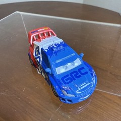 DISNEY PIXAR CARS RAOUL CAROULE GRC #6 GREEN BLUE WHITE & RED 1:55 WGP RACE CAR