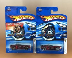 Hot Wheels 2006 First Editions NERVE HAMMER (lot of 2) w/FTE & o5 wheels 11/38