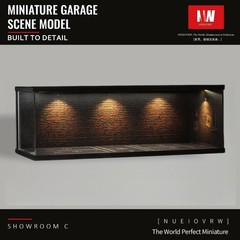 US 1:64/43 2 Tier Garage Diorama Model LED Lighting Parking Lot Display Case