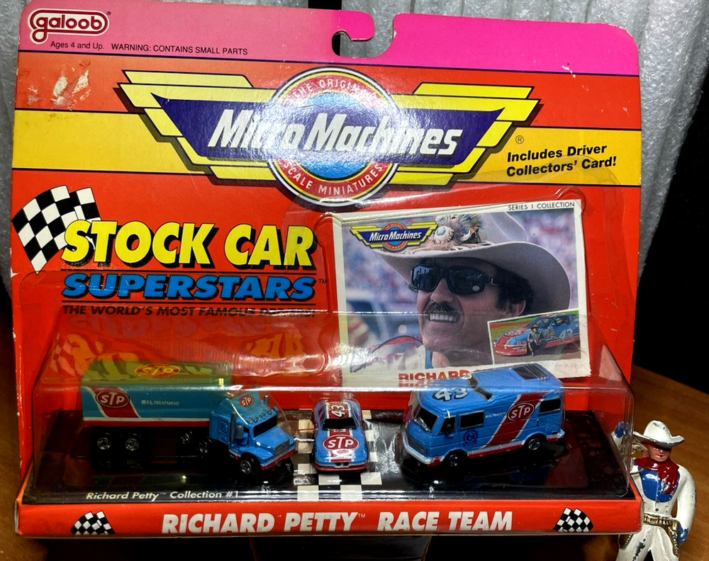 Micro Machines Stock Car Superstars~ Richard Petty Race Team STP Set New Sealed