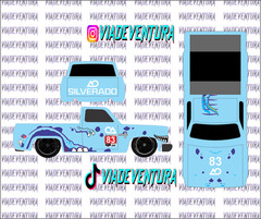 Rexy Blue 1/64 83 Silverado WHITE TONER Universal Waterslide Decal for Hot