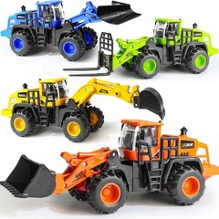 Construction Truck Toys for Boys 3-8 Years Excavator Forklift Bulldozer