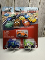 Disney Pixar Cars Mini Racers 3-Pack RARE- tuners Snot Rod, DJ & Wingo
