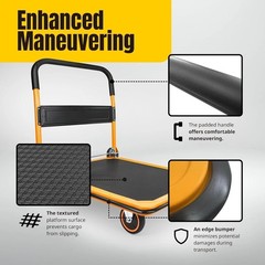 Essential Heavy Duty Foldable Platform Truck 660 lb with Enhanced Mobility