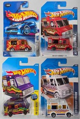 Lot of 4 Hot Wheels HW City Series Ice Cream Truck, Tropicool, Quick Bite New
