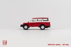 TOYOTA LAND CRUISER FJ55 RED & WHITE 1/64 DIECAST CAR BY DCM MODELS