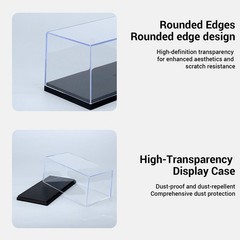 1-10x 1:43 Acrylic Display Case with Base, Stackable Toy Car Storage Organizer