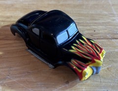 Tyco 1934 Ford Coupe Hot Rod Black with Flames Body Only