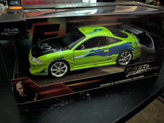 Jada Fast & Furious Brian’s Mitsubishi Eclipse Green/Blue/Black Diecast Car