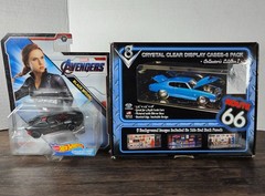 BLACK WIDOW Hot Wheels Character Car 1:64 CLEAR DISPLAY CASES Avengers Route 66