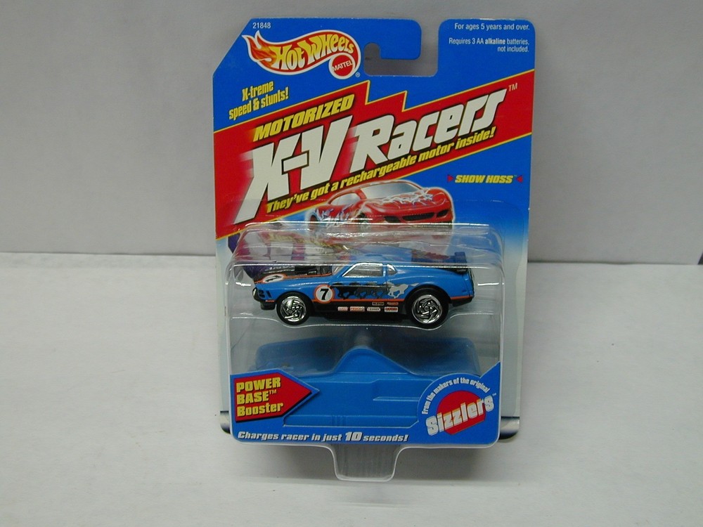 1998 Vintage Hot Wheels SHOW HOSS MUSTANG Motorized XV Racer W/Charger NOS