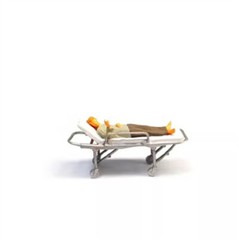 1/64 Hospital Bed Patient Scene Miniatures Doll Figure For Cars Vehicle Model
