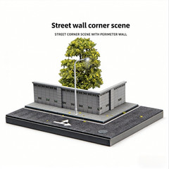 1/64 Diorama Garage Model LED Lighting Corner Parking Lot Scene Display Case US
