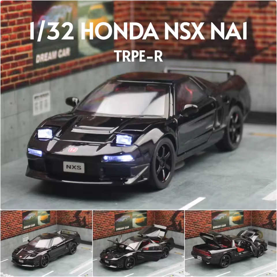 1:32 Honda Acura NSX NA1 Diecast Toy Car Pull Back Sound Light Model Gift
