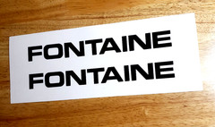 FONTAINE Decals Stickers 9″ Gloss black FAST USA